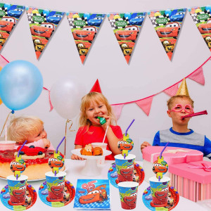 Set de petrecere animat pentru copii Miotlsy, hartie, multicolor, 6 persoane, 39 piese - Img 2
