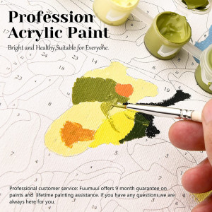 Set de pictura cu numere Fuumuui, vopsea in ulei, model cerb, multicolor, 40 x 50 cm - Img 7