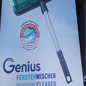 Set de stergator de geam cu racleta si tava Genius, turcoaz, 6 piese, Resigilat, Grad A - Img 7