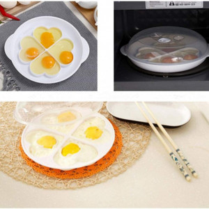 Set forma pentru oua cu capac OUKEYI, plastic, alb/transparent, 26,4 x 6,3 cm - Img 5