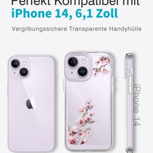 Set husa si 2 folii pentru iPhone 13/iPhone 14 Ciciber, TPU/sticla securizata, multicolor, 6,1 inchi