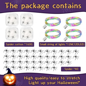 Panza de paianjen pentru Halloween Maxee, plastic/bumbac, alb