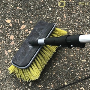 Set perie dura cu maner extensibil DocaPole, plastic/cauciuc/aluminiu, negru/galben/argintiu, 3,6 m - Img 3