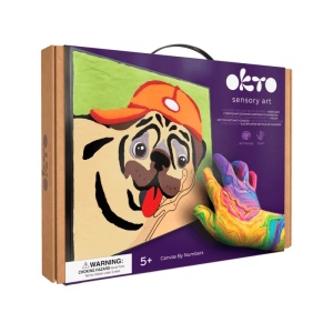 Set pictura cu argila usoara, 29*29 cm - Pug Dog - Img 1
