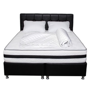 Set Saltea Super Lux Ortopedica IRIS plus 2 perne microfibra 50x70 plus Husa hipoalergenica, 140x200x26 - Img 2