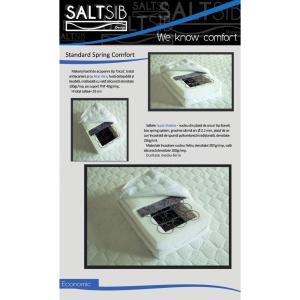 Set Saltea TERRA Standard Spring Comfort plus 2 perne microfibra 50x70, 160x200x26 - Img 4