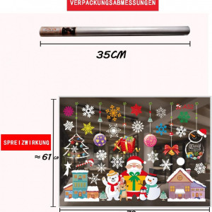 Set stickere pentru fereastra Anyingkai, PVC, multicolor, 61 x 72 cm - Img 7