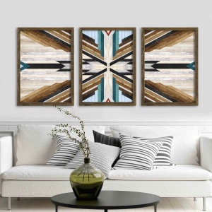 Set tablou decorativ Re-Bloom, 3 piese, MDF/PVC, multicolor, 50 x 70 cm - Img 2