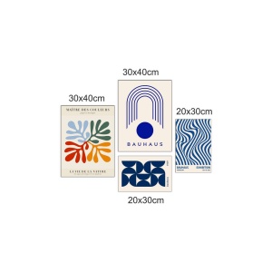 Set tablou decorativ Re-Bloom, 4 piese, MDF/hartie foto, multicolor, 62 x 85 cm - Img 2
