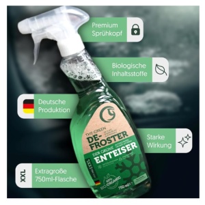 Spray dezghetare parbriz auto, CEDA, organic, 750 ml, eficient la -55 grade Celsius, biodegradabil