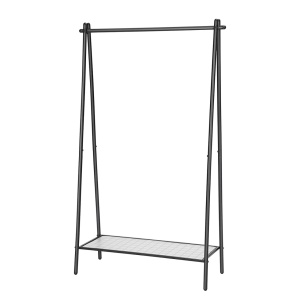 Stand pentru haine Cortland, metal. negru, 93 x 153 x 34 cm