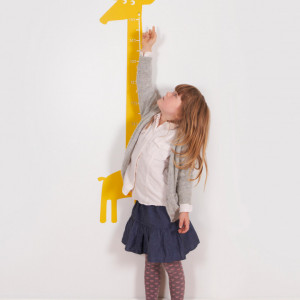 Stiker masurare copii Girafa, galben, 28 x 115 cm - Img 2