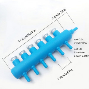 Supapa de control a pompei de aer pentru acvarii Kiuiom, plastic, albastru, 11,6 cm - Img 6
