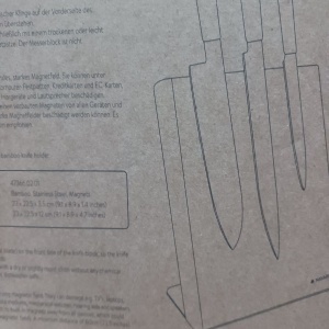 Suport cutite Navaris, magnetic, din lemn, 23x22.5 cm, Resigilat, Grad A - Img 6