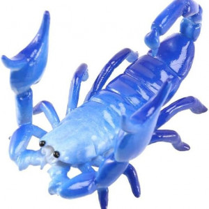 Suport de stilou Jevindo, forma de scorpion, plastic, albastru, 6,5 x 4 cm