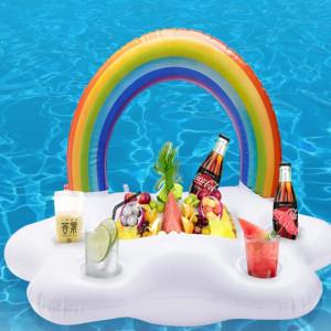 Suport gonflabil pentru bauturi la piscina Ropniik, multicolor, PVC, 60 x 40 x 40 cm - Img 3