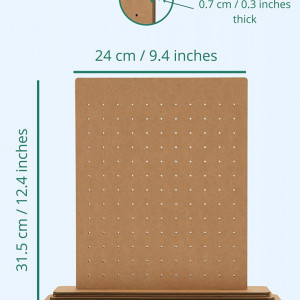 Suport pentru cercei, carton, maro, 31,5 x 24 cm - Img 6