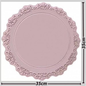 Suport pentru farfurii  HotHome, silicon, roz, 37 cm 