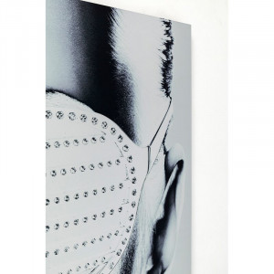 Tablou „Alu Cool Girl”, metal, gri, 120 x 120 x 4 cm - Img 4