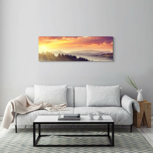 Tablou „Apus de soare la munte”, 150 x 50 cm - Img 3