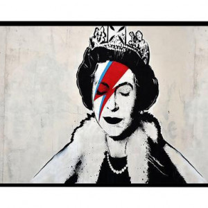 Tablou Banksy Queen, 50x70 cm