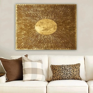 Tablou decorativ canvas, 70x100 cm, canvas 100%, rama lemn 100% grosime 3 cm, auriu - Verificat A · Re-Bloom - Img 2