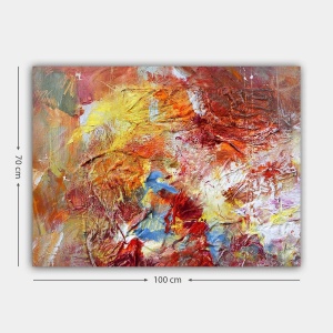 Tablou decorativ canvas, 70x100 cm, panza 100%, cadru lemn 100% grosime 3 cm, multicolor - Verificat A · Re-Bloom - Img 2