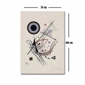 Tablou decorativ canvas Vasili Kandinsky, 70x100 cm, panza suede 100%, cadru lemn grosime 3 cm, multicolor - Verificat A · Re-Bloom - Img 4