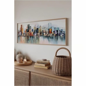 Tablou decorativ, lemn/MDF, 50x120 cm, format panoramic, multicolor - Verificat A · Re-Bloom - Img 3
