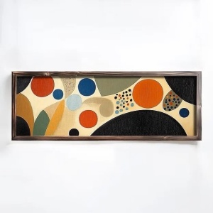Tablou decorativ MDF/lemn masiv 40x120x3.5 cm, format vertical, multicolor - Verificat A · Re-Bloom