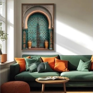 Tablou decorativ MDF/lemn pin, 35x47x3.5 cm, MDF 3mm, cadru lemn pin 100%, imprimare UV, multicolor - Verificat A · Re-Bloom - Img 2
