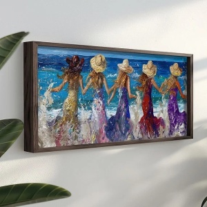 Tablou decorativ MDF/molid 120x40x3.5 cm, MDF 3mm, rama molid 100%, imprimare UV, format panoramic, multicolor - Verificat A · Re-Bloom - Img 2