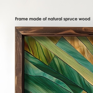 Tablou decorativ Re-Bloom, lemn masiv/MDF, multicolor, 100 x 40 x 3,5 cm - Img 4