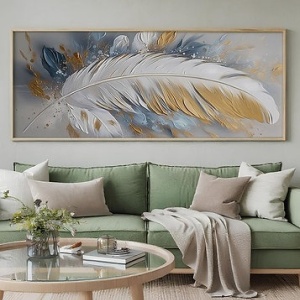 Tablou decorativ Re-Bloom, model pana, MDF/lemn masiv, multicolor, 50 x 120 cm - Img 2