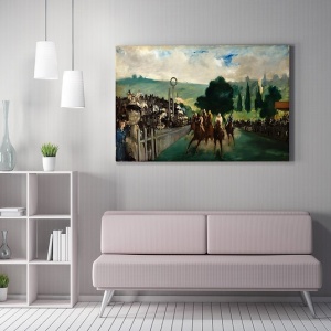 Tablou decorativ Re-Bloom, model peisaj, lemn/panza, multicolor, 50 x 70 cm - Img 3