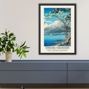 Tablou decorativ Re-Bloom, model peisaj montan, lemn/panza, multicolor, 35 x 45 cm - Img 2