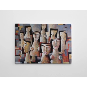 Tablou decorativ Re-Bloom, panza/lemn, multicolor, 50 x 70 cm - Img 3