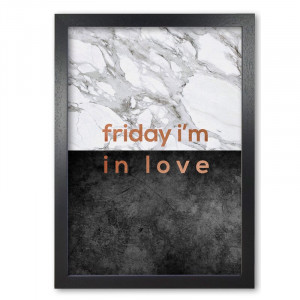 Tablou 'Friday I'm In Love Copper', 30 x 21 cm