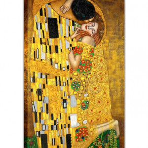 Tablou Gustav Klimt, panza, auriu, 60 x 40 x 1,8 cm - Img 2