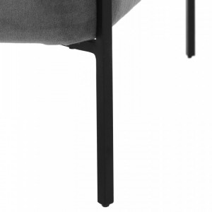 Taburet Harper, gri/negru, 64 x 44 x 46 cm - Img 2