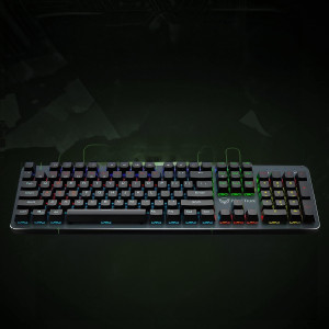 Tastatura profesionala pentru jocuri Pierre Mond, USB Kabel, RGB, negru, 44 x 13,5 x 3 cm