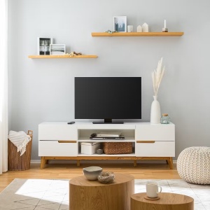 Tenabo raft perete 90x20x3 cm, MDF furnirut, stejar - Verificat A · Re-Bloom - Img 2