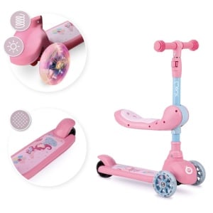 Trotineta transformabila 2in1 MoMi Kiuru - Pink - Img 3