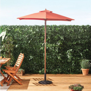 Umbrela de soare 2M, portocalie, tesatura/lemn/metal - Img 4