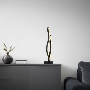 Veioza Relo, LED, metal/plastic, negru, 12 x 47 cm