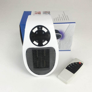 Ventilator cu incalzitor cu telecomanda si termostat CUIFULI, 500 W, alb/negru, 18 x 11 x 11 cm - Img 4