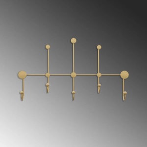 Wallxpert cuiere de perete metal, 80x45x10 cm, grosime 9mm, capacitate 10 kg, 1.068 kg, auriu - Verificat A · Re-Bloom - Img 4