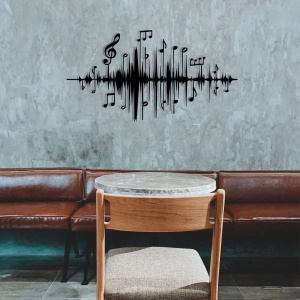 Wallxpert decor de perete metal, 69x37 cm, grosime 1.2mm, negru - Verificat A · Re-Bloom - Img 3