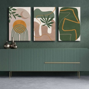 Wallxpert set 3 tablouri decorative canvas, 3x45x70 cm, dimensiune totala 145x70 cm, panza 100% 2.8mm, rama lemn pin 100%, multicolor - Verificat A · Re-Bloom - Img 3