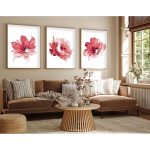 Wallxpert set 3 tablouri decorative inramate, 3x50x70 cm, MDF 3mm, cadru lemn solid 2.5 cm, multicolor - Verificat A · Re-Bloom - Img 4